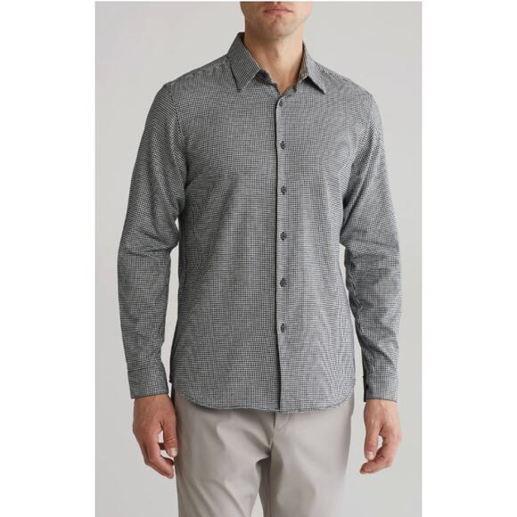 Theory Irving Gingham Overdye button Down - Picture 1 of 3